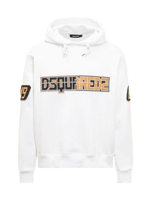 Dsquared2 D2 Cool Hoodie In White - Men - Piano Luigi