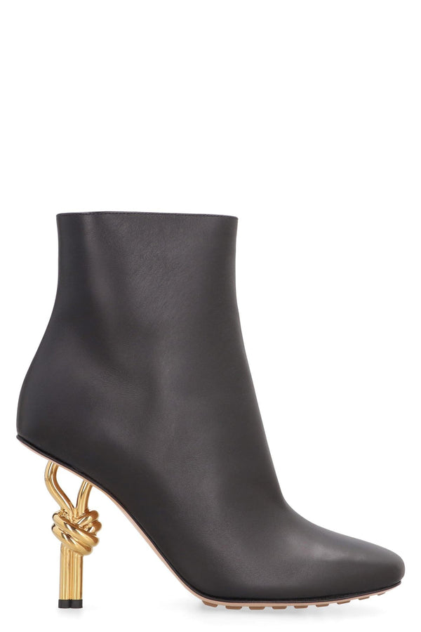 Bottega Veneta Knot Leather Ankle Boots - Women - Piano Luigi