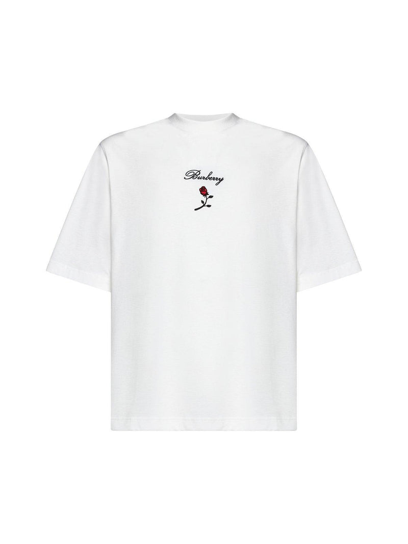 Burberry Logo Embroidered Crewneck T-shirt - Men - Piano Luigi