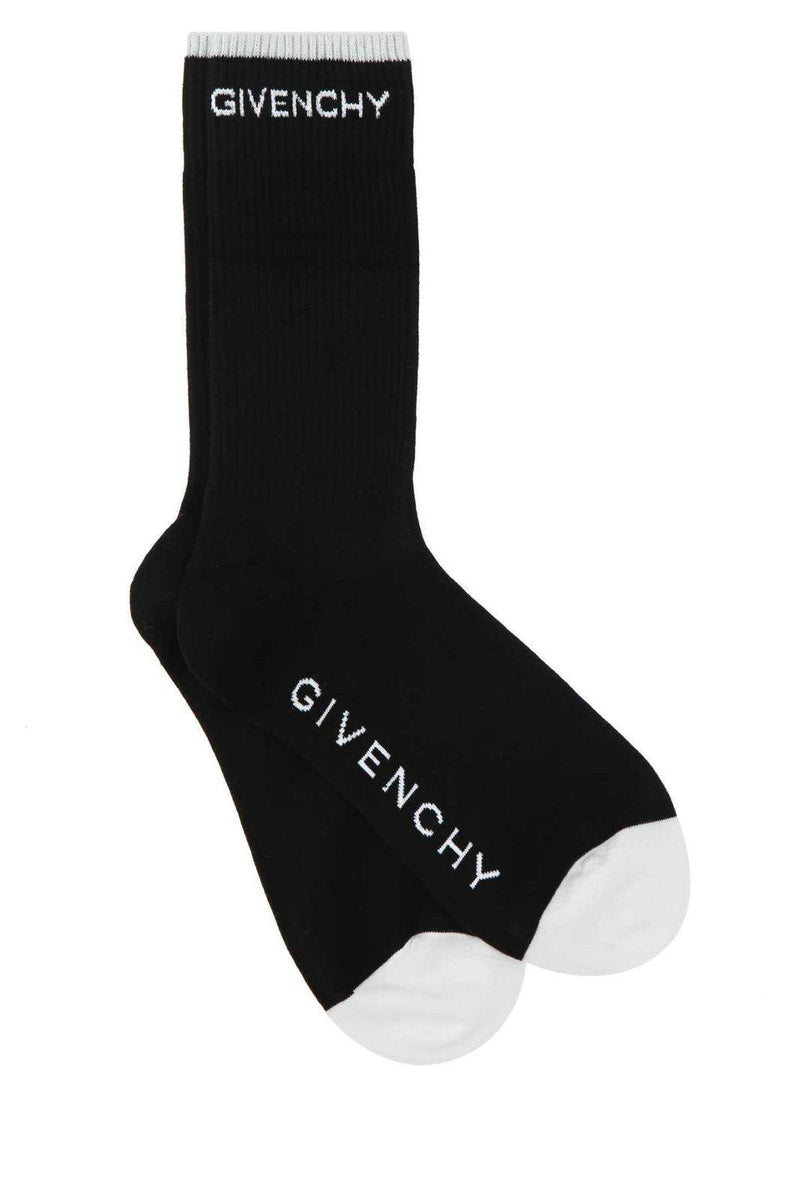 Givenchy Logo Intarsia Crew Socks - Men - Piano Luigi