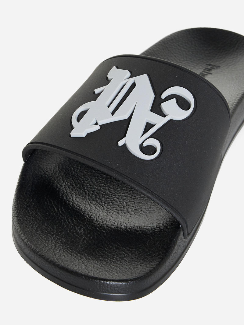 Palm Angels Monogram Logo Rubber Pool Slides - Men – Piano Luigi