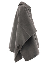 Brunello Cucinelli Cashmere Cape With Shiny Details - Women - Piano Luigi