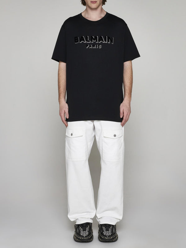 Balmain Logo Cotton T-shirt - Men - Piano Luigi