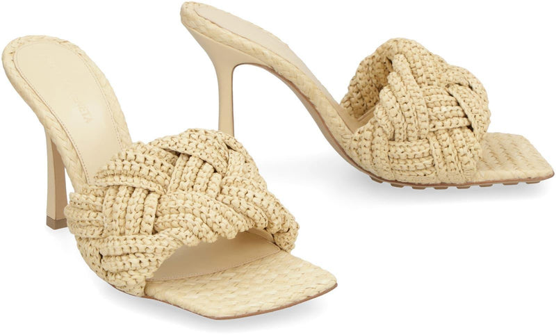 Bottega Veneta Lido Raffia Mules - Women - Piano Luigi