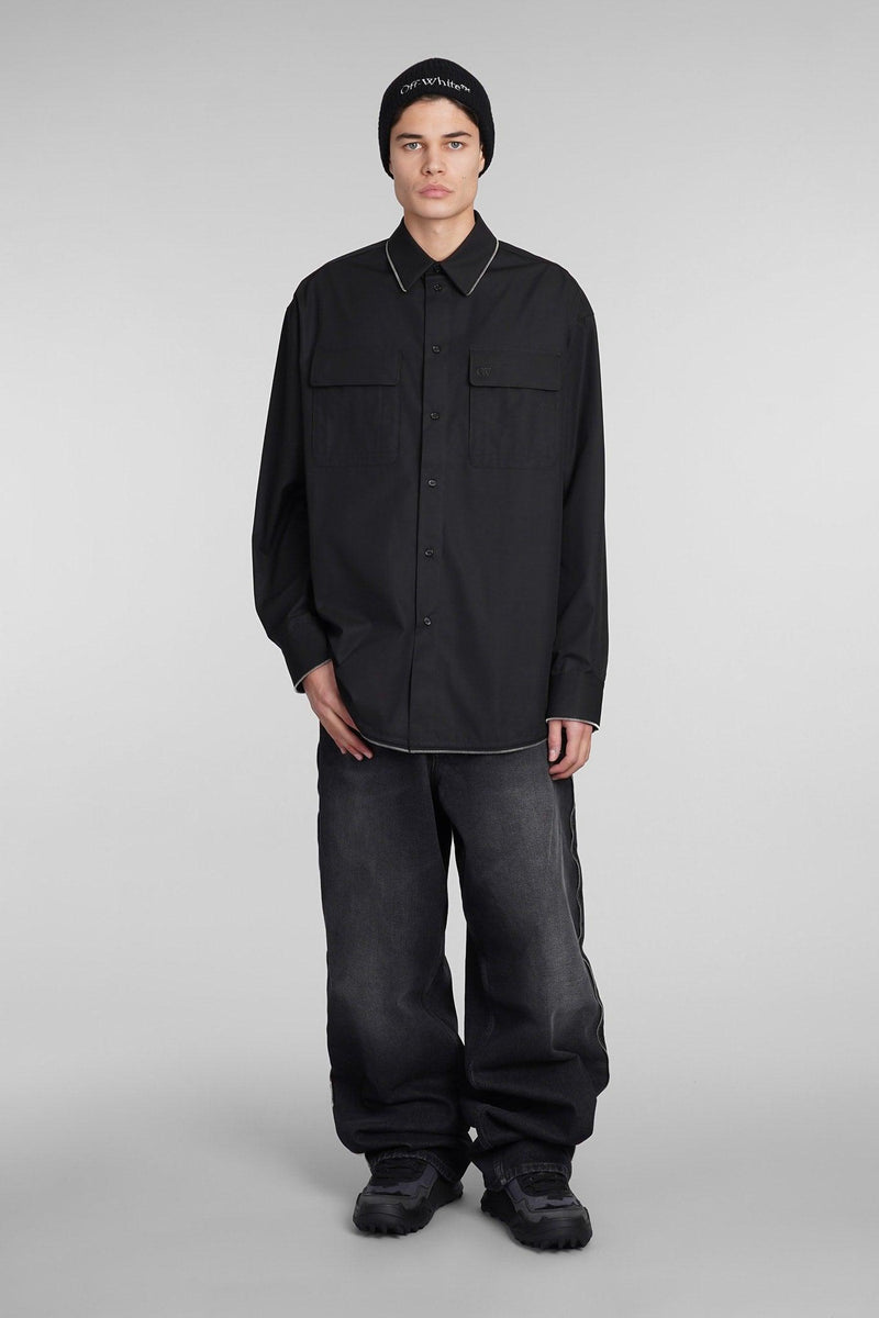 Off-White Shirt In Black Cotton - Men - Piano Luigi