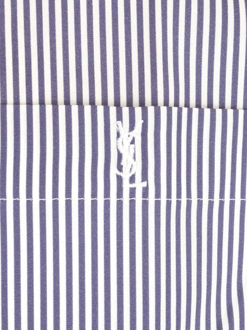 Saint Laurent Monogram Striped Shirt - Men - Piano Luigi