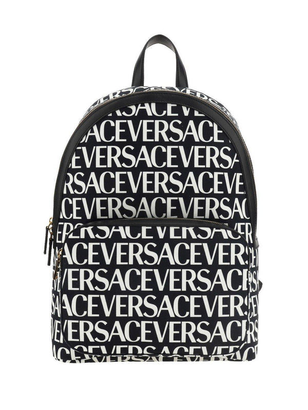 Versace Allover Logo Printed Zipped Backpack - Men - Piano Luigi