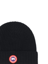 Canada Goose Artic Disc Black Wool Beanie - Men - Piano Luigi