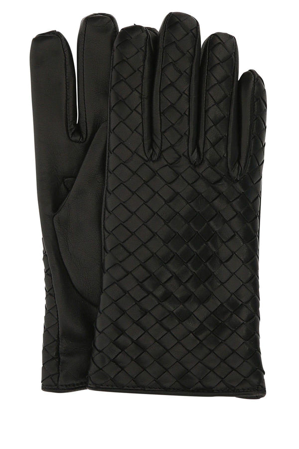 Bottega Veneta Black Leather Gloves - Men - Piano Luigi