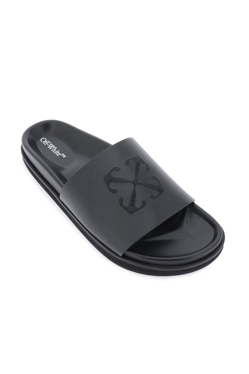 Off-White Slides With Embroidery - Men - Piano Luigi