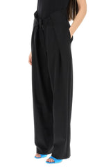 Off-White High Waisted Tailored Trousers In Black Wool Blend - Women - Piano Luigi