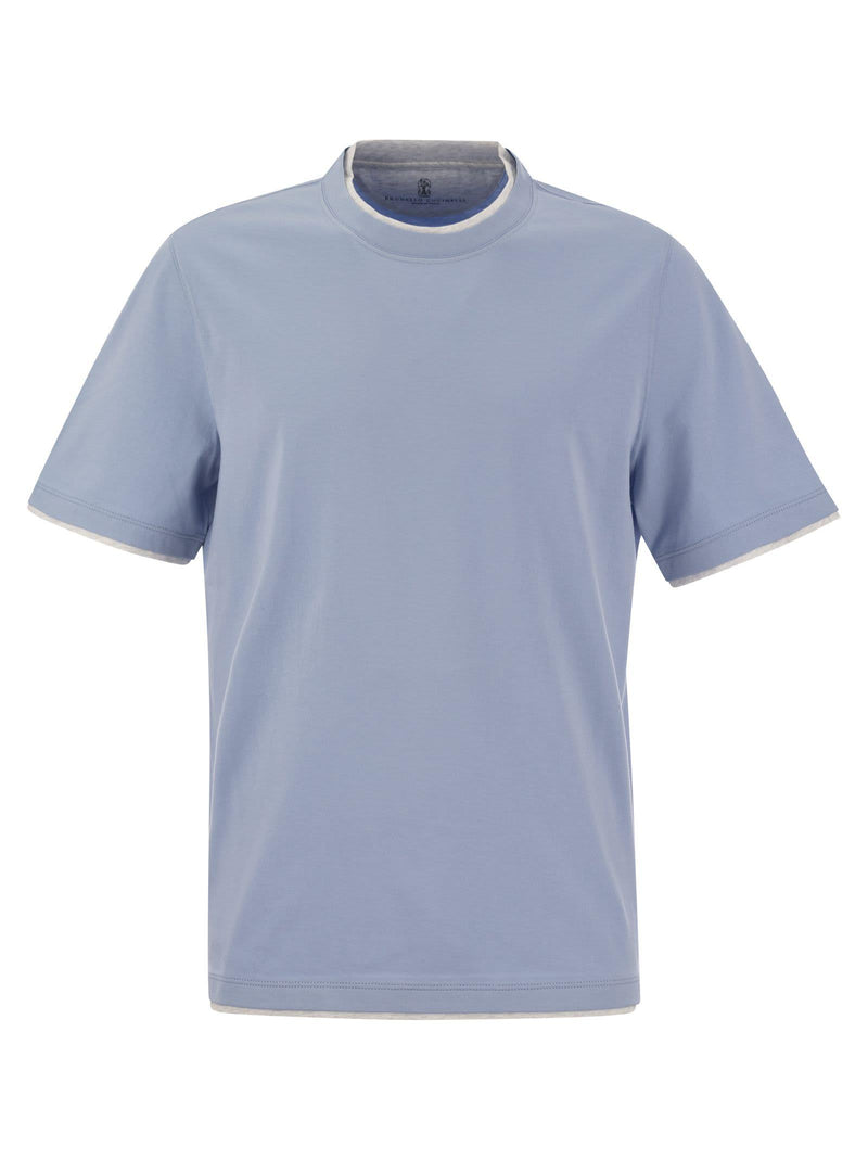 Brunello Cucinelli Slim Fit Crew-neck T-shirt In Lightweight Cotton Jersey - Men - Piano Luigi