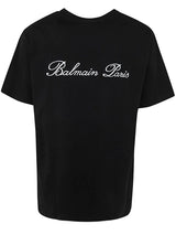 Balmain Signature Embroidery T-shirt Bulky Fit - Men - Piano Luigi