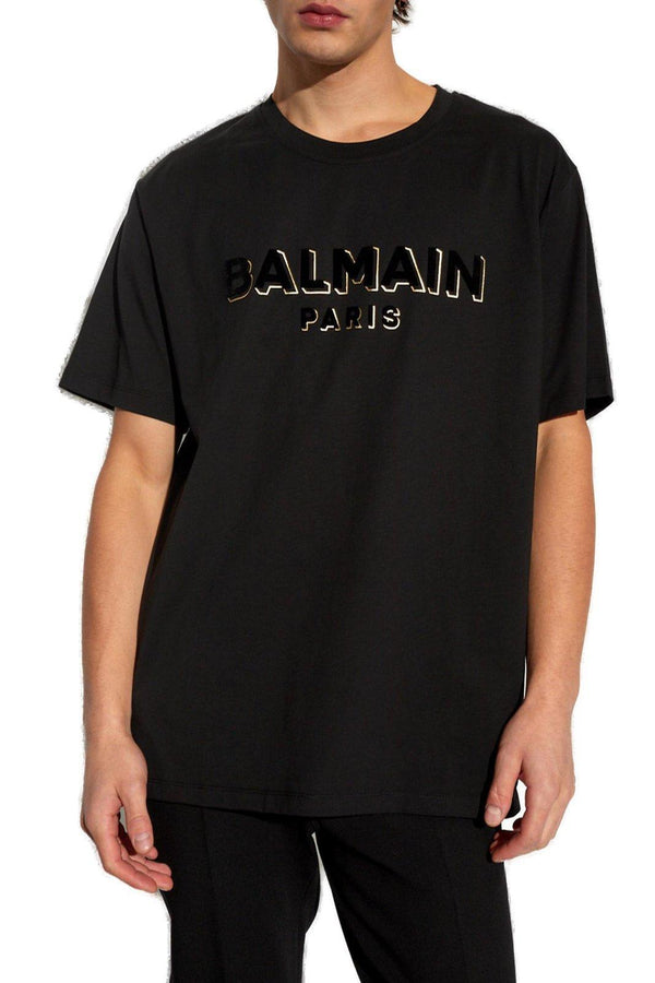 Balmain Logo Printed Crewneck T-shirt - Men - Piano Luigi