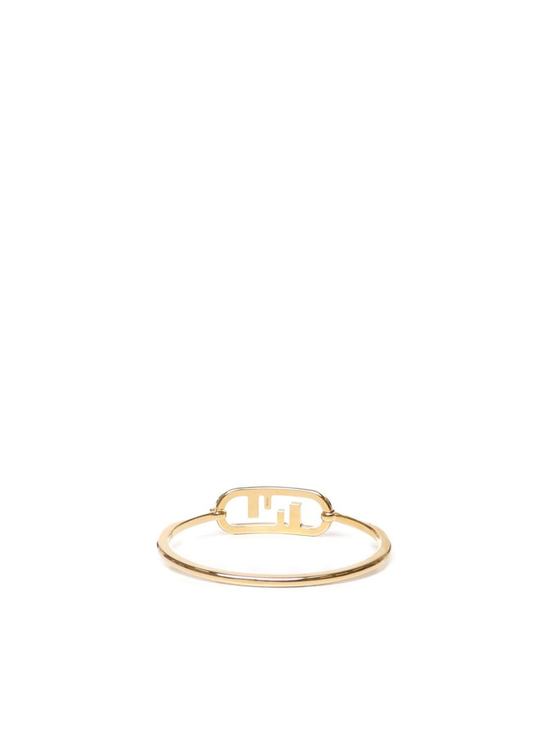 Fendi Brass Bracelet With Logo - Women - Piano Luigi