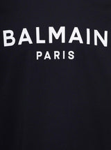 Balmain Black Crew Neck T-shirt With Logo Print On The Chest In Cotton Man - Men - Piano Luigi