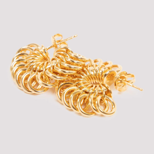 Bottega Veneta Disc Hoop-intertwined Earrings - Women - Piano Luigi