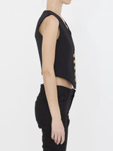 Balmain Virgin Wool Vest - Women - Piano Luigi