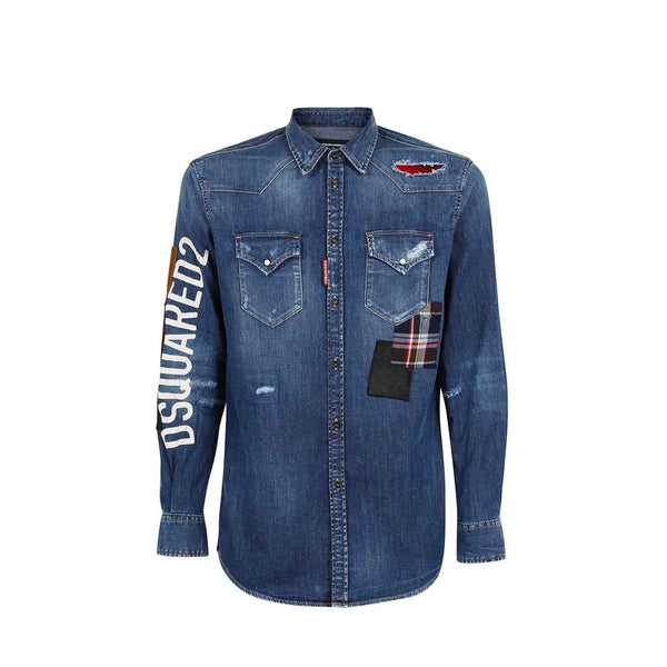 Dsquared2 Cotton Denim Shirt - Men - Piano Luigi