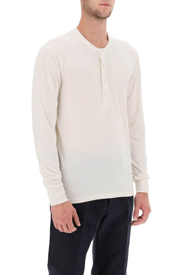 Tom Ford Lyocell Cotton Henley Shirt - Men - Piano Luigi