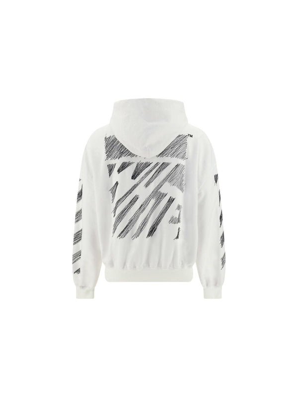 Off-White White Diag Scribble Hoodie - Men - Piano Luigi