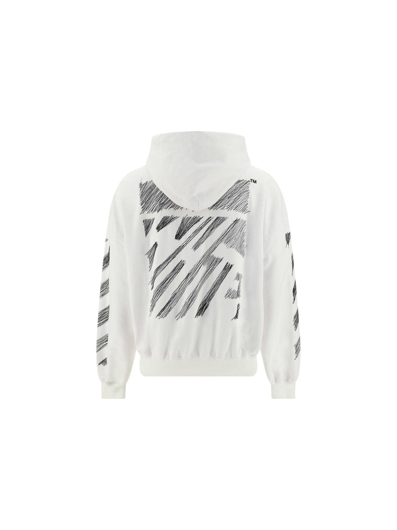 Off-White White Diag Scribble Hoodie - Men - Piano Luigi