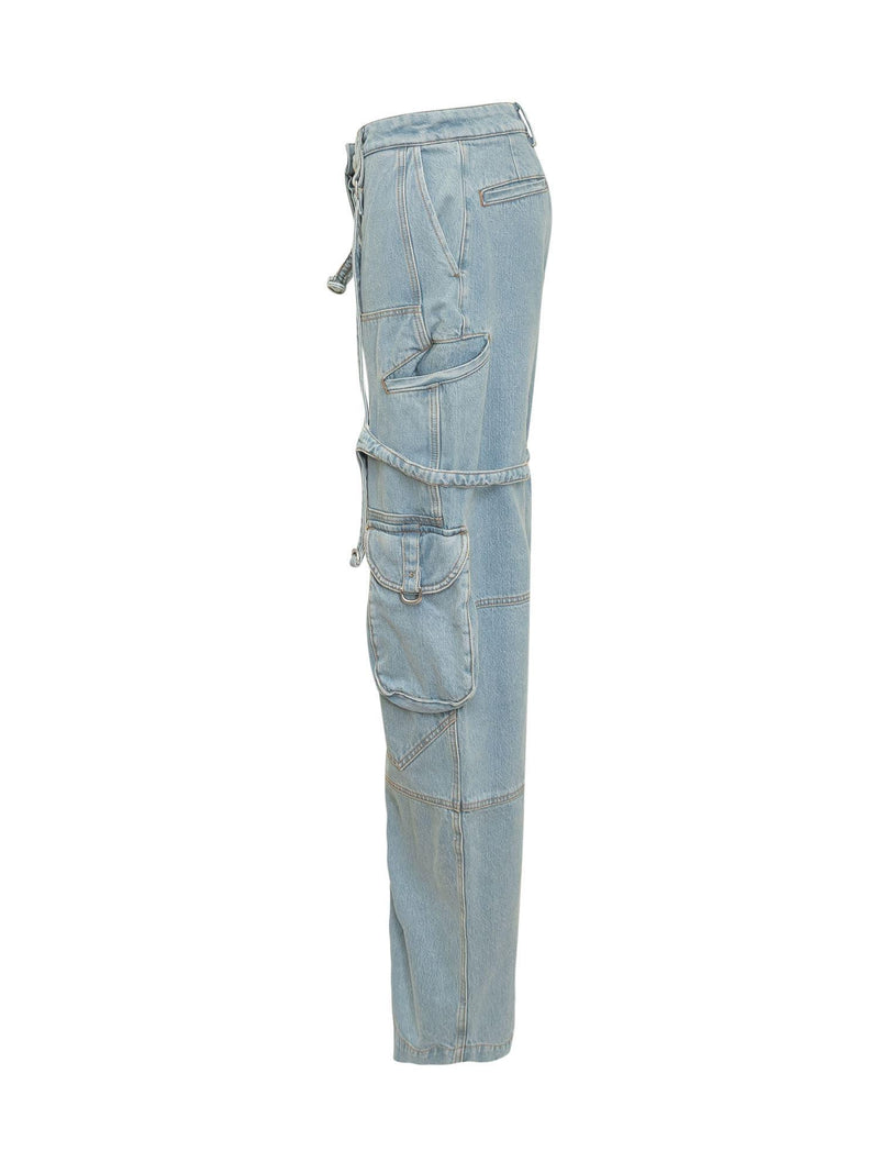 Off-White Bleached Cargo Jeans - Women - Piano Luigi