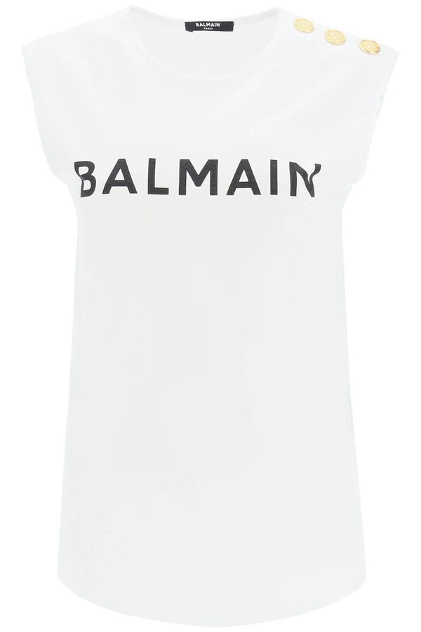 Balmain Cotton Tank Top - Women - Piano Luigi