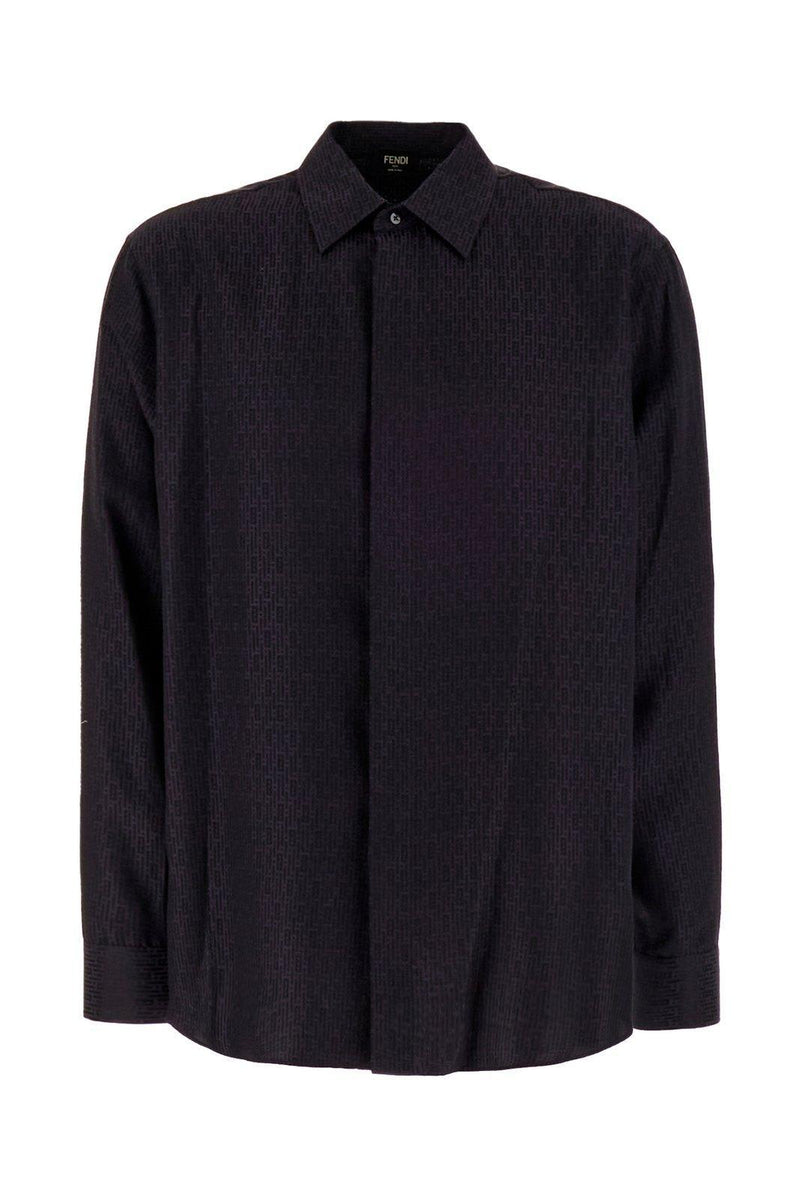 Fendi Micro Ff Striped Oversized Shirt - Men - Piano Luigi