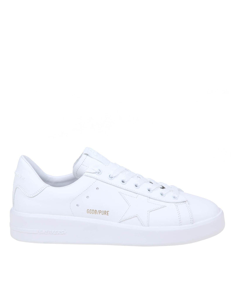 Golden Goose Pure Star Sneakers In White Leather - Men - Piano Luigi