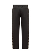 Off-White Eyelet Brand Slim Trousers - Men - Piano Luigi