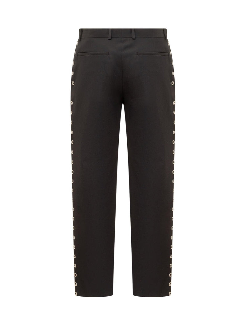 Off-White Eyelet Brand Slim Trousers - Men - Piano Luigi