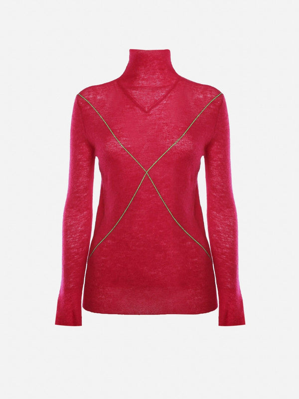 Bottega Veneta Mohair Sweater With Contrasting Details - Women - Piano Luigi