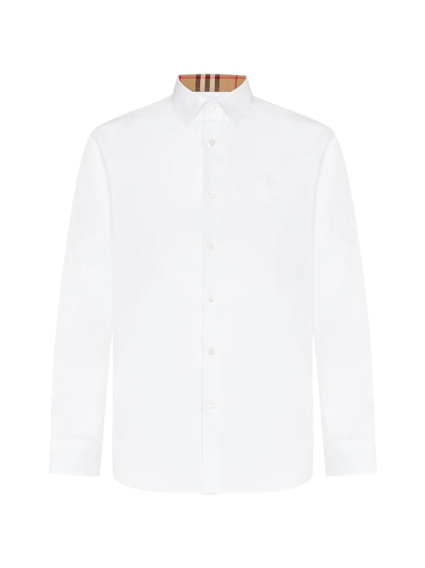 Burberry Sherfield Shirt In White Cotton - Men - Piano Luigi