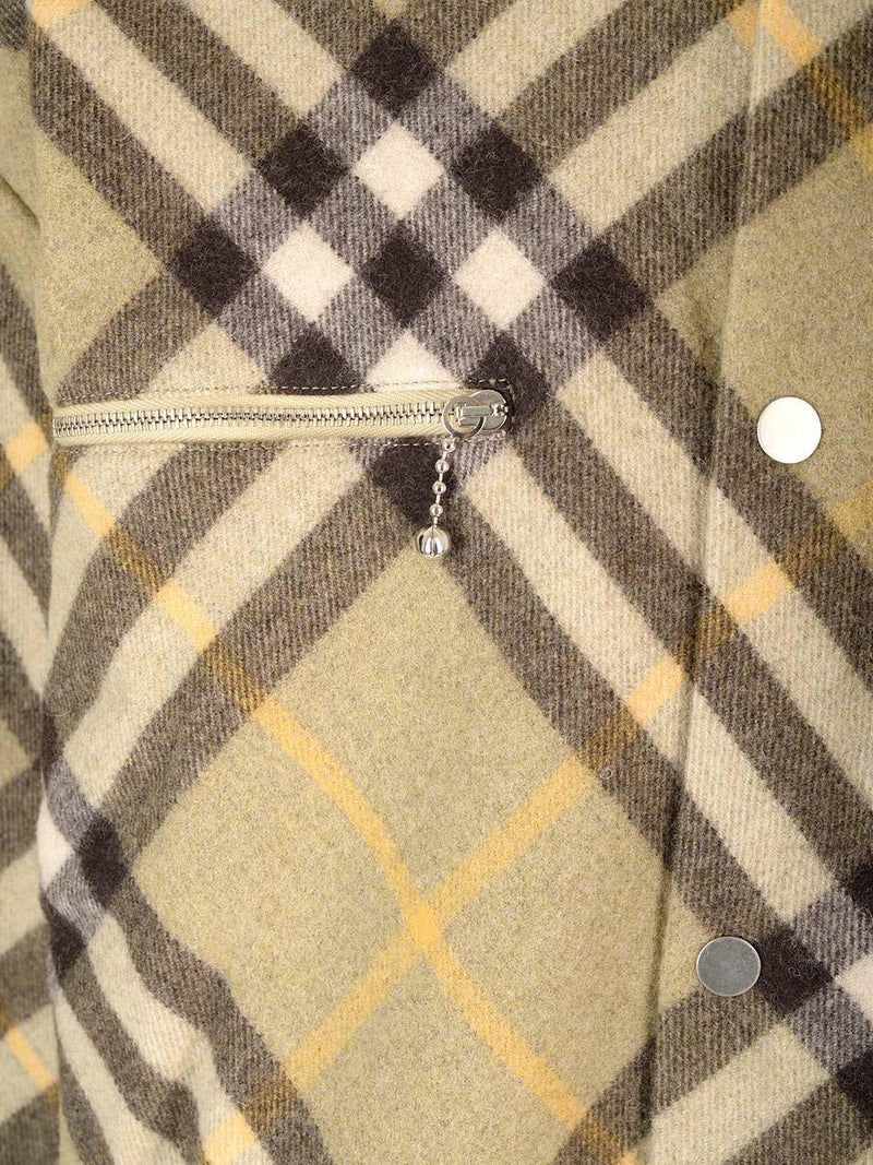 Burberry Check Overshirt In Wool Blend - Men - Piano Luigi