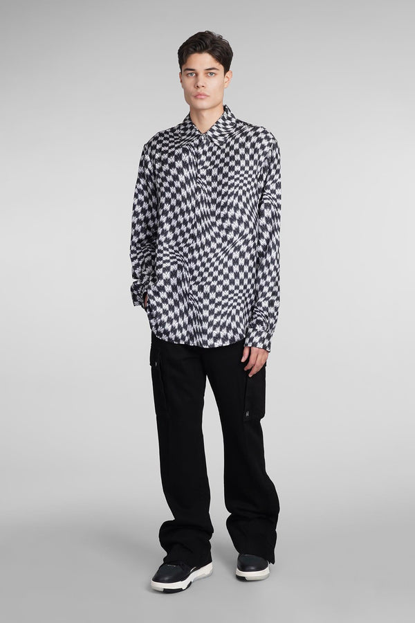 AMIRI Shirt In Black Silk - Men - Piano Luigi