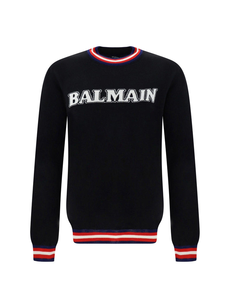 Balmain Knitwear In Black Wool - Men - Piano Luigi