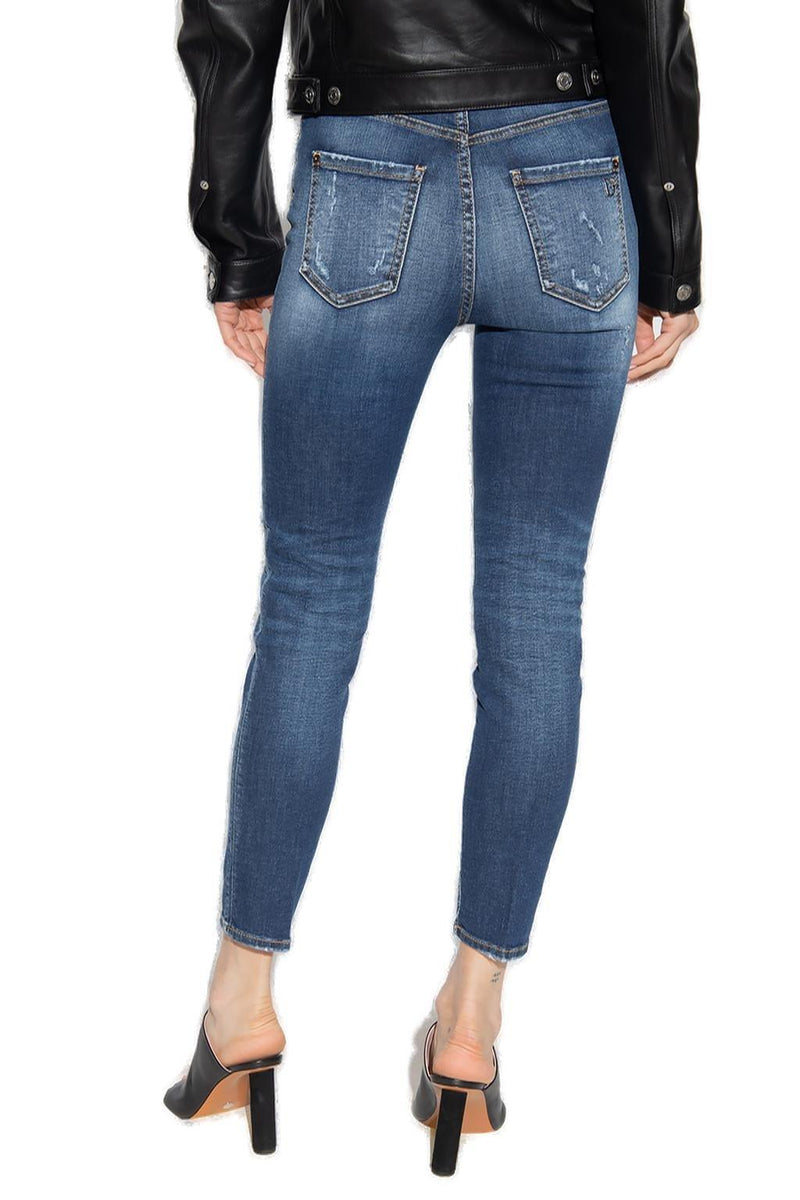 Dsquared2 Mid-rise Slim-fit Distressed Jeans - Women - Piano Luigi