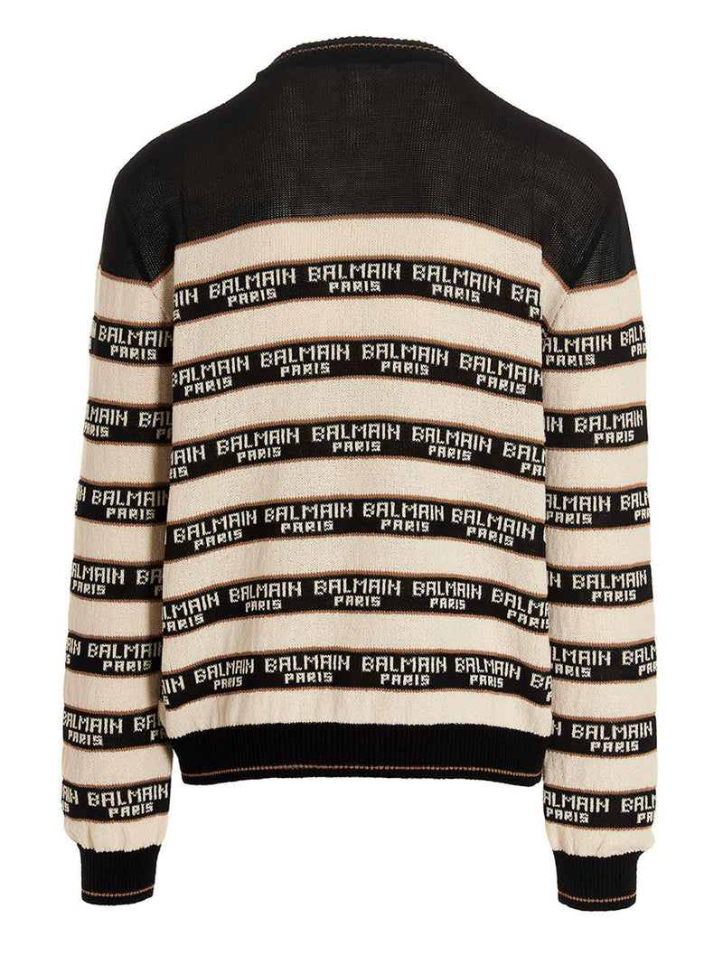 Balmain Logo Intarsia Sweater - Men - Piano Luigi