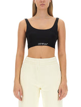 Off-White Top Bra With Logo - Women - Piano Luigi