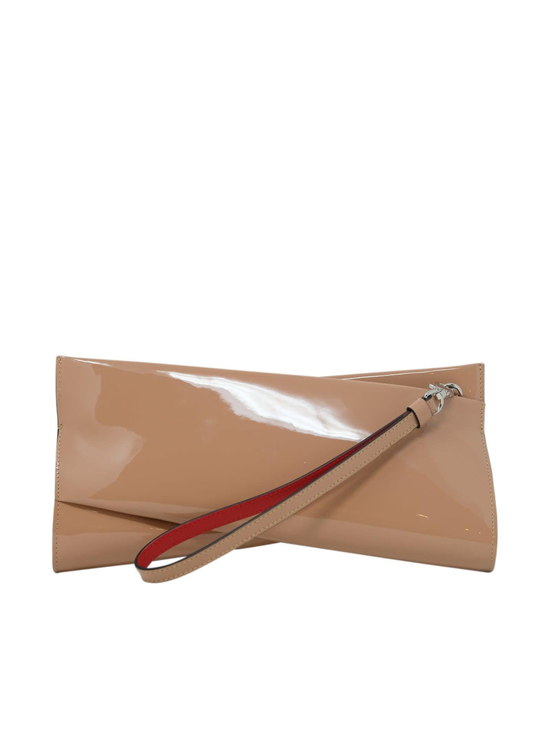 Christian Louboutin Nude Patent Leather Loubitwist Clutch Bag - Women - Piano Luigi