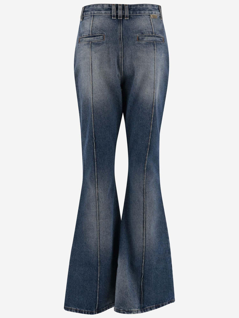 Balmain Jeans In Blue Cotton - Women - Piano Luigi