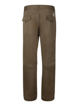 Moncler Khaki Cotton Trousers - Men - Piano Luigi