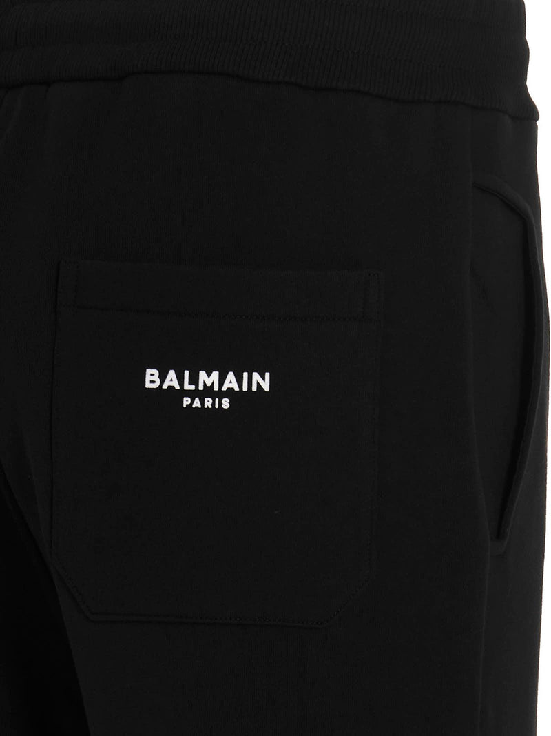 Balmain Flocked Logo Bermuda Shorts - Men - Piano Luigi