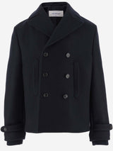 Off-White Double-breasted Long-sleeved Peacoat - Men - Piano Luigi