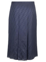 Fendi Twill Midi Skirt - Women - Piano Luigi