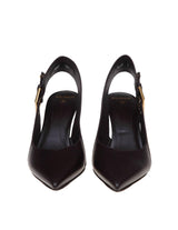 Balmain Slingback Ruby In Monogram Leather And Canvas - Women - Piano Luigi