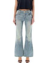 Balmain Western Bootcut Denim Jeans - Women - Piano Luigi