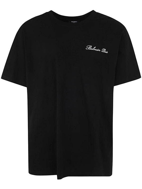 Balmain Signature Embroidery T-shirt Bulky Fit - Men - Piano Luigi