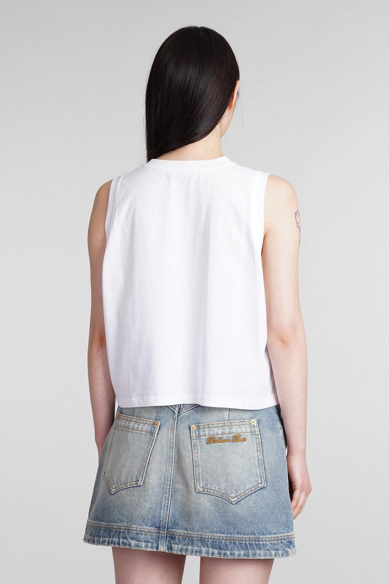 Balmain T-shirt In White Cotton - Women - Piano Luigi